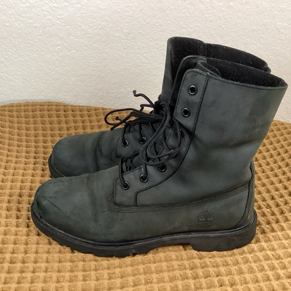 Timberland A3525 Women's Sz 9 Premium 6-Inch Waterproof Boot in Black Nubuck